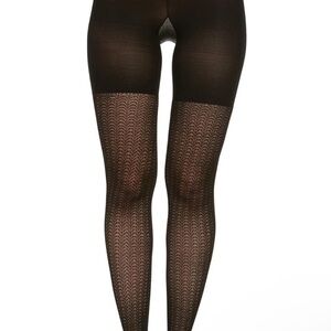 SPANX ASSETS Black Patterned Shaping Tights